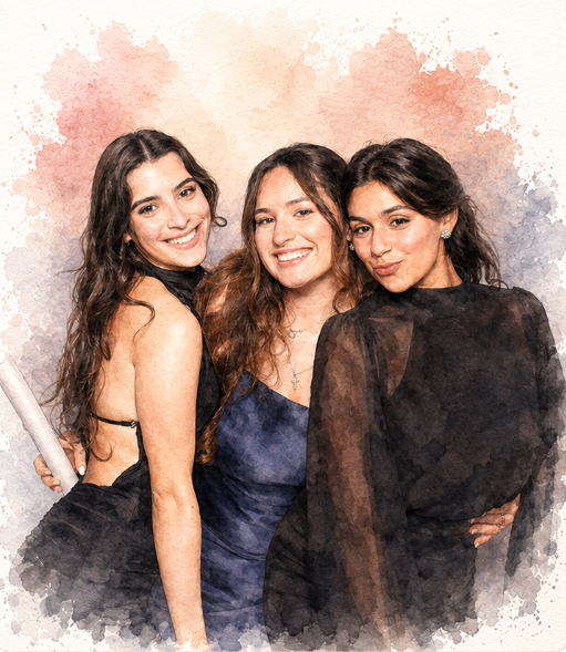 Bridal Party watercolor artwork
