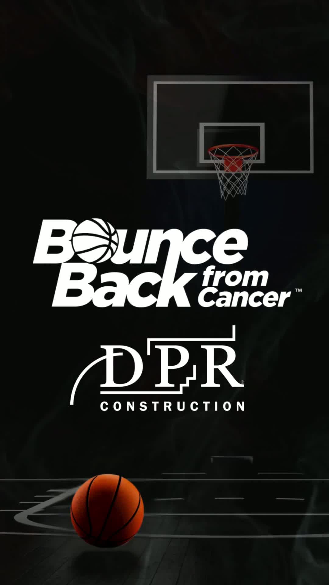 Custom DPR Construction branded outro frame closing every Bounce Back From Cancer 360 video