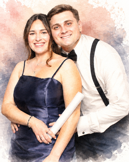 The Couple watercolor artwork