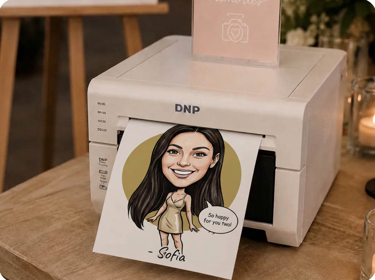 Printed caricature keepsake