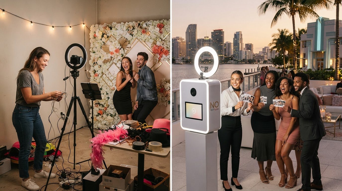 DIY Photo Booth vs. Professional Rental in Miami: Which Fits Your Event?