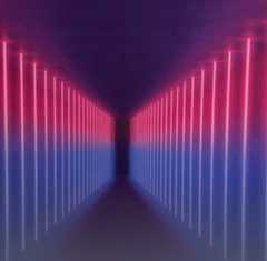 Miami neon tunnel backdrop