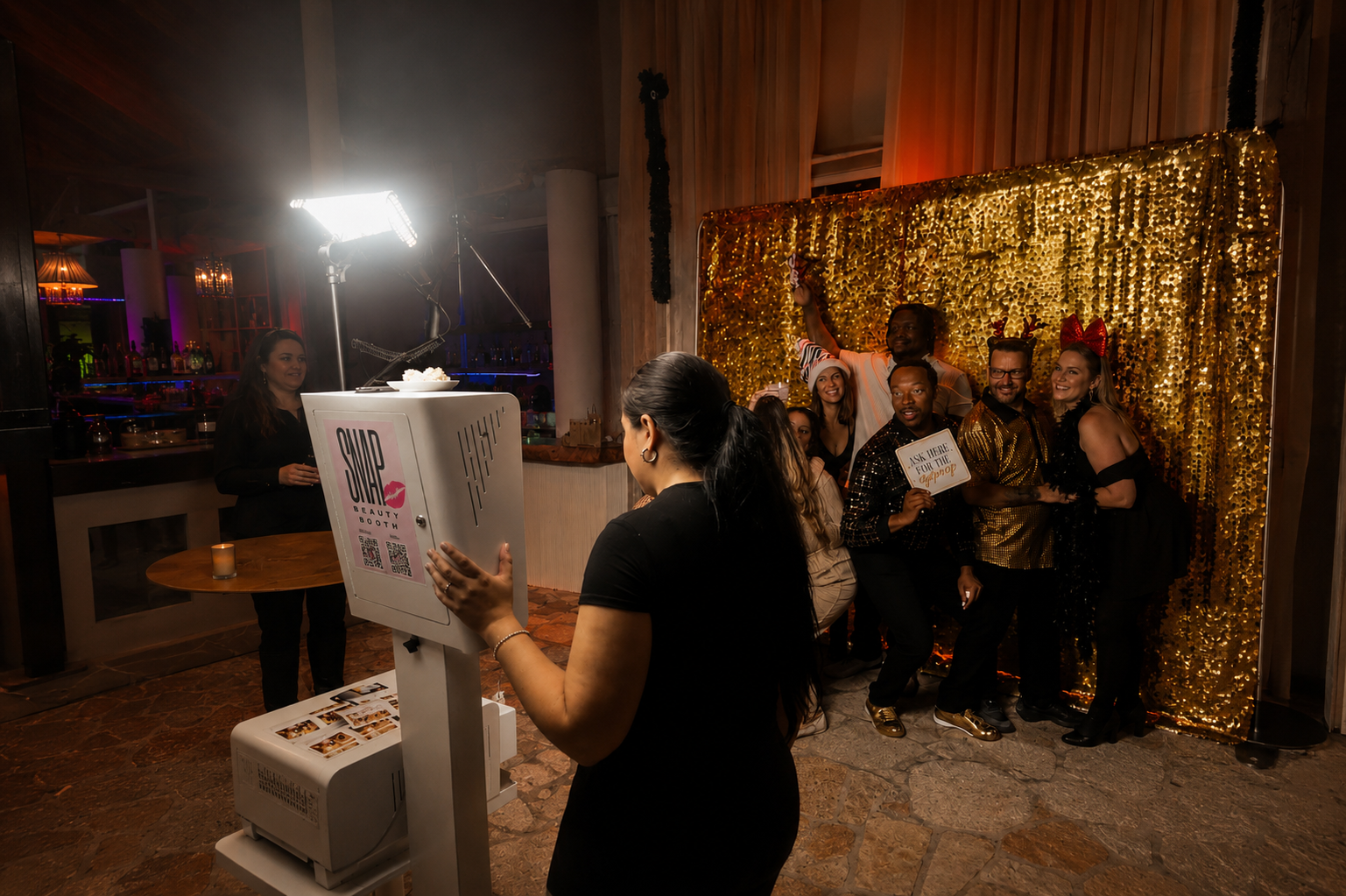 Luxury guests gathered at an after-dark SnapJoy event